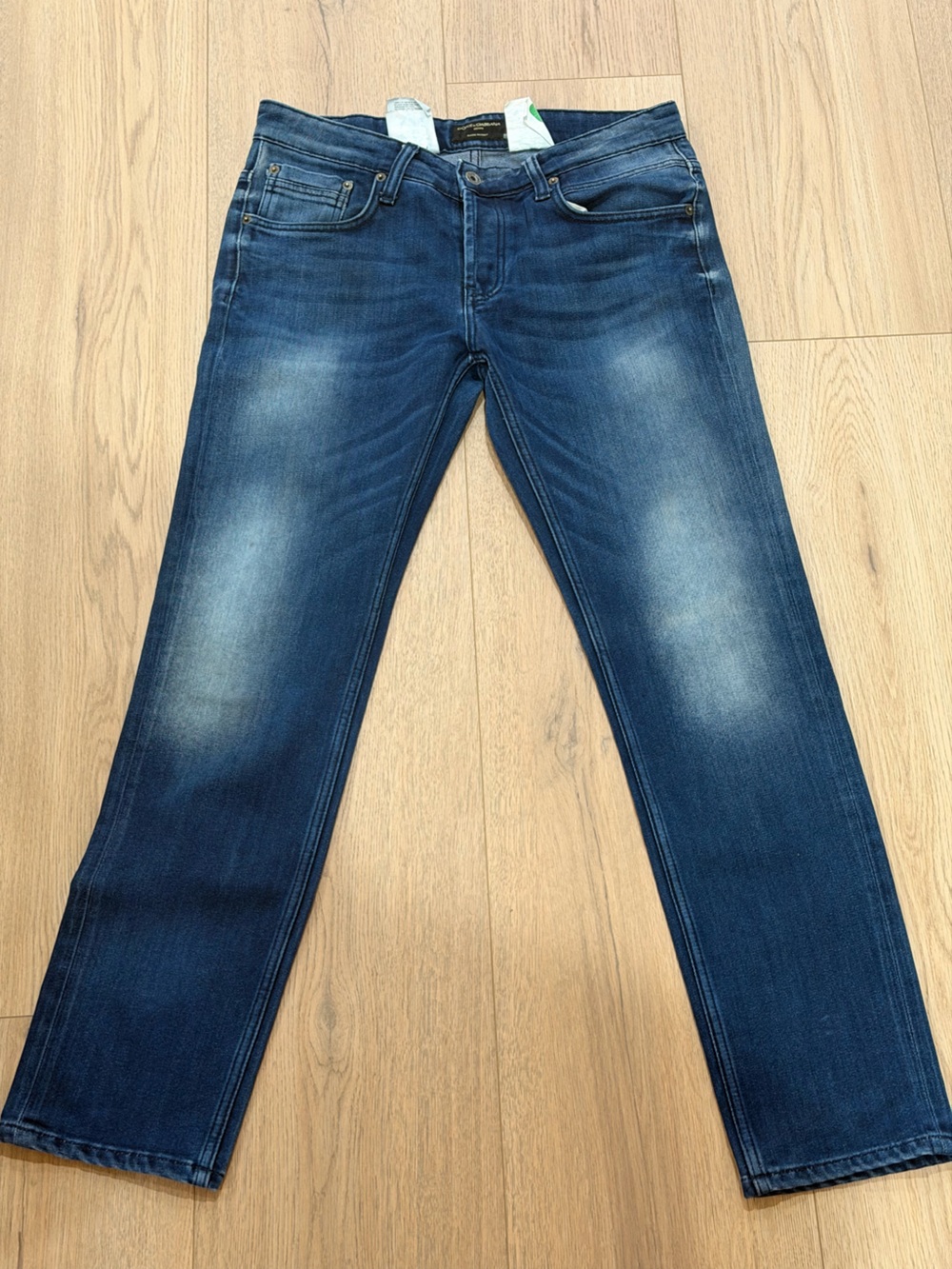 Dolce & Gabbana women’s Dark Blue Washed Slim Straight Jeans